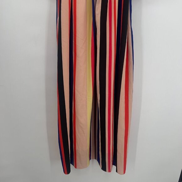 English Factory Multi Color Stripe Lined Maxi Dress L - Picture 4 of 11